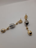 Two-tone drop durable female earrings